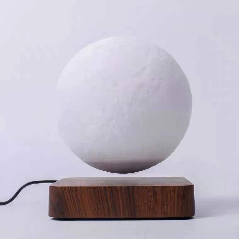 Magnetic Levitation Table Lamp Moon Light 3D Printing Planet Night Light - Luxora