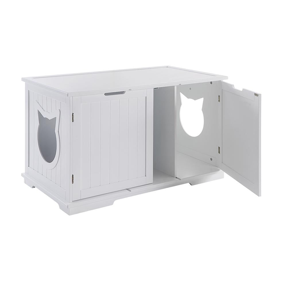 X-Large Cat Washroom Bench Litter Box Enclosure Furniture Box House Turquoise Cronus