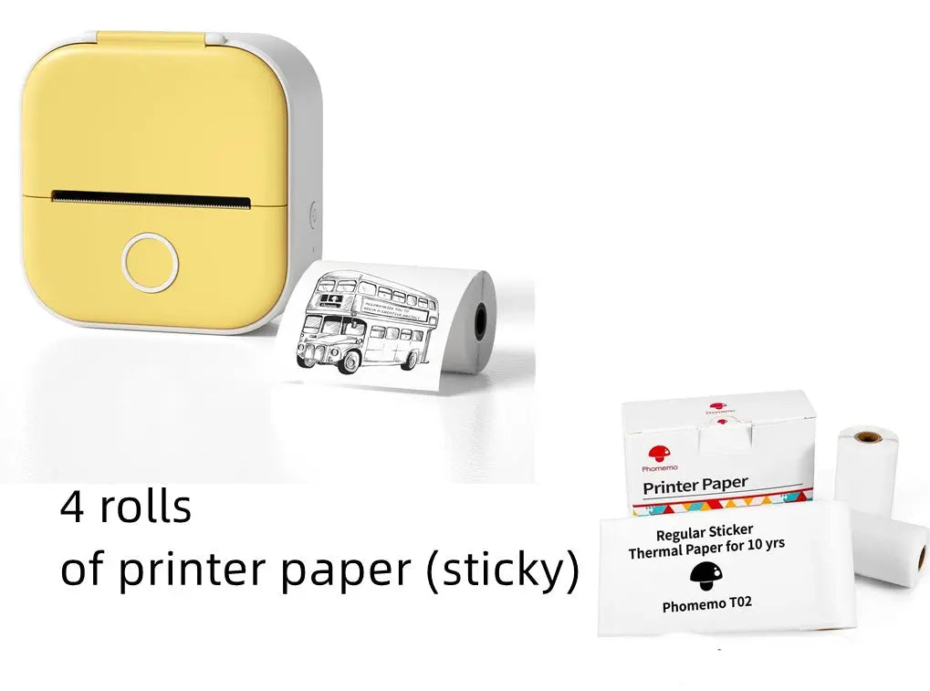 Portable Mini Thermal Label Printer Home Photo Printer Student Wrong Question Printer Bluetooth-compatible Mini Label Printer Price Tag AliExpress