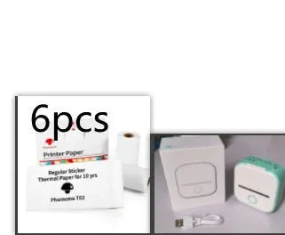 Portable Mini Thermal Label Printer Home Photo Printer Student Wrong Question Printer Bluetooth-compatible Mini Label Printer Price Tag AliExpress