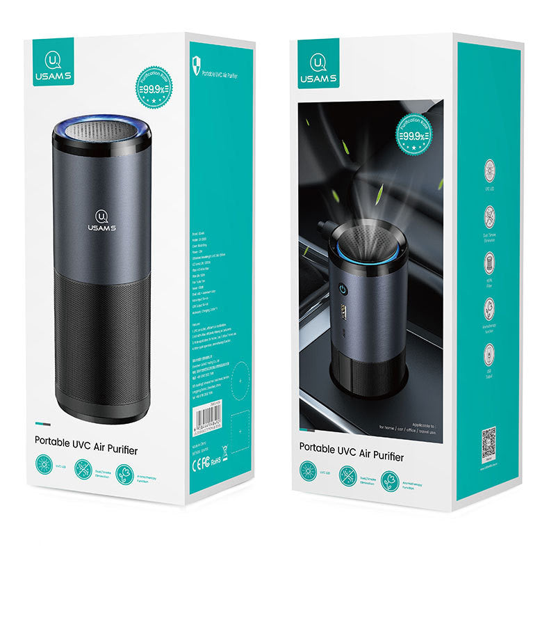 Car Air Purifier Ionizer Negative Ion Car Air Freshener Maroon Asteria