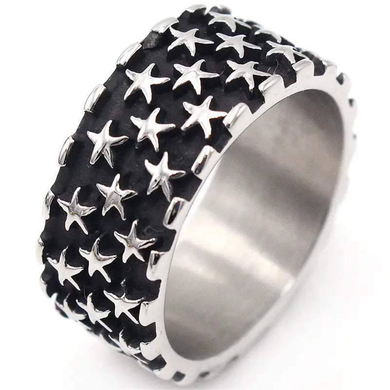 Retro Men's Titanium Steel Ring TrendyDomineering Steel AliExpress