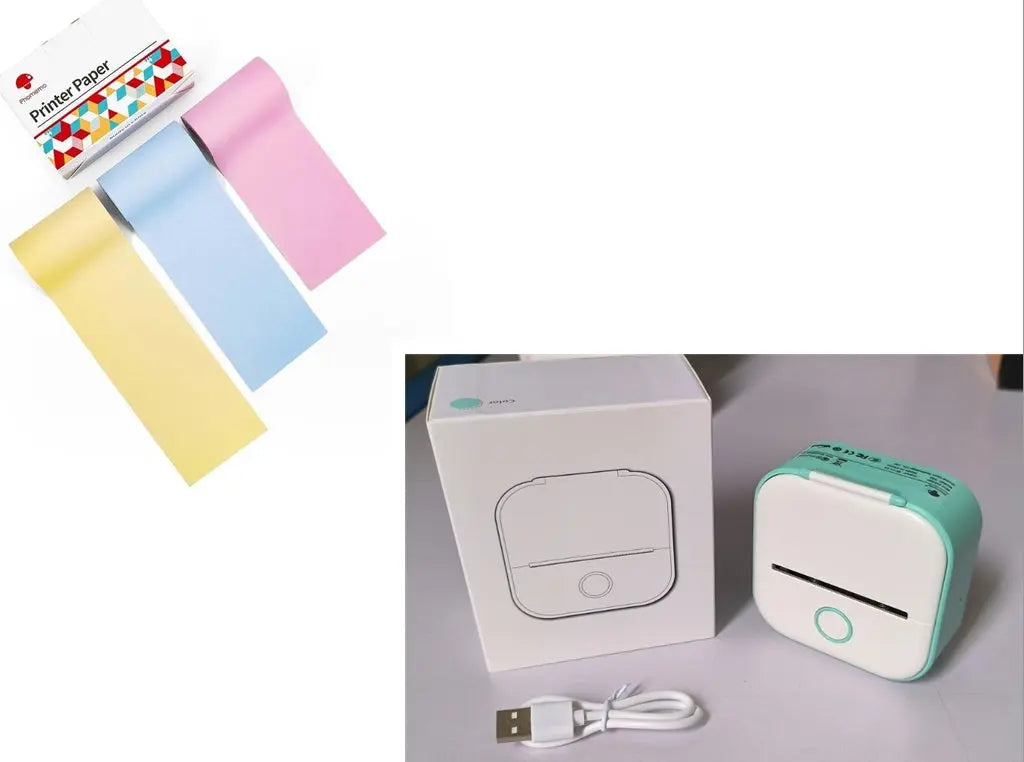 Portable Mini Thermal Label Printer Home Photo Printer Student Wrong Question Printer Bluetooth-compatible Mini Label Printer Price Tag AliExpress