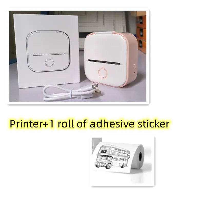Portable Mini Thermal Label Printer Home Photo Printer Student Wrong Question Printer Bluetooth-compatible Mini Label Printer Price Tag AliExpress