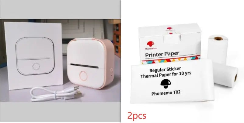 Portable Mini Thermal Label Printer Home Photo Printer Student Wrong Question Printer Bluetooth-compatible Mini Label Printer Price Tag AliExpress
