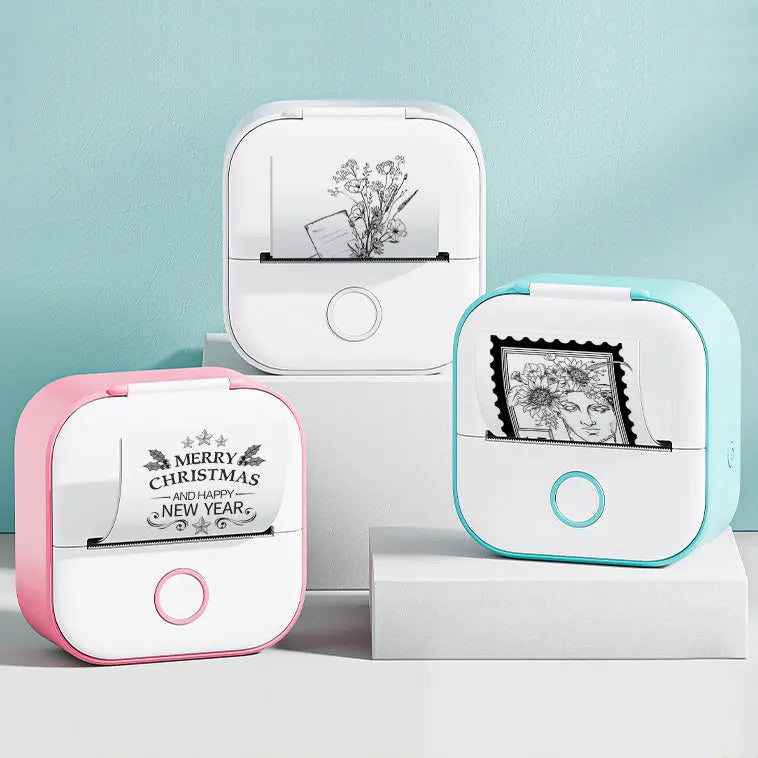 Portable Mini Thermal Label Printer Home Photo Printer Student Wrong Question Printer Bluetooth-compatible Mini Label Printer Price Tag AliExpress