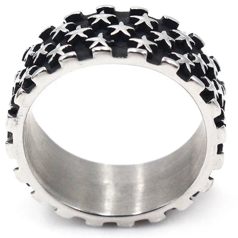 Retro Men's Titanium Steel Ring TrendyDomineering Steel AliExpress