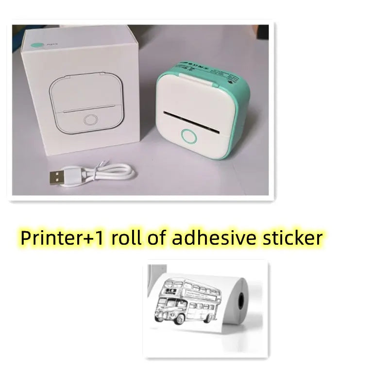 Portable Mini Thermal Label Printer Home Photo Printer Student Wrong Question Printer Bluetooth-compatible Mini Label Printer Price Tag AliExpress