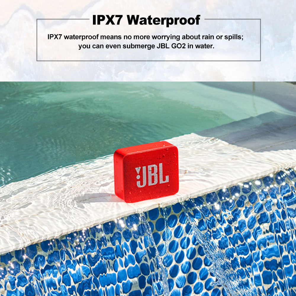 JBL GO 2 Wireless Bluetooth Speaker IPX7 Waterproof With Mic Teal Simba