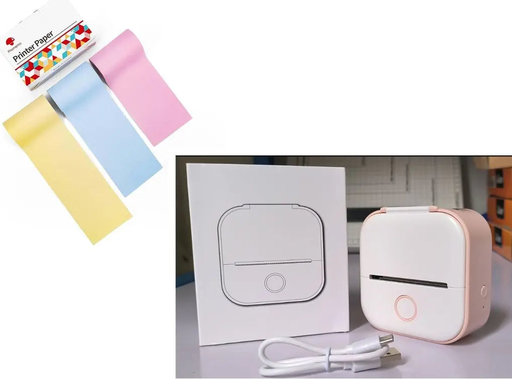 Portable Mini Thermal Label Printer Home Photo Printer Student Wrong Question Printer Bluetooth-compatible Mini Label Printer Price Tag AliExpress