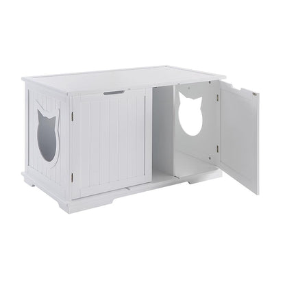 X-Large Cat Washroom Bench Litter Box Enclosure Furniture Box House Turquoise Cronus
