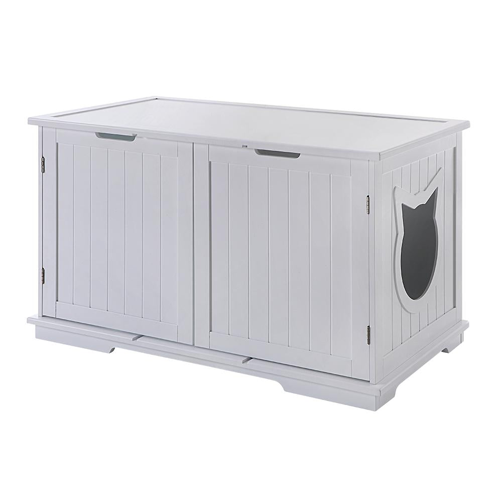 X-Large Cat Washroom Bench Litter Box Enclosure Furniture Box House Turquoise Cronus