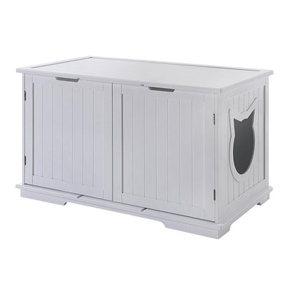 X-Large Cat Washroom Bench Litter Box Enclosure Furniture Box House Turquoise Cronus