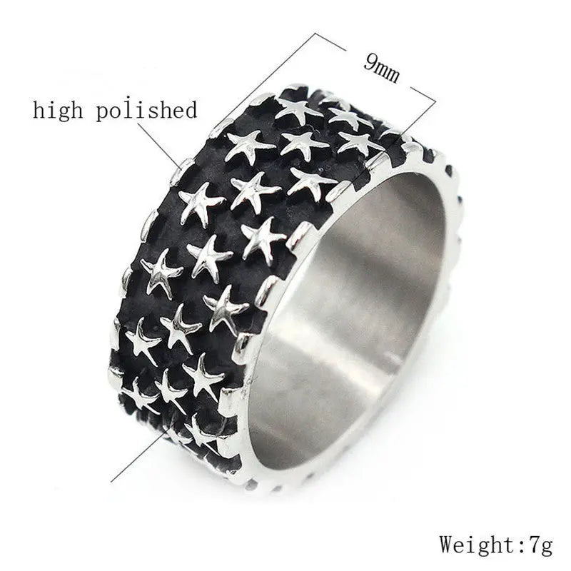 Retro Men's Titanium Steel Ring TrendyDomineering Steel AliExpress