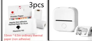 Portable Mini Thermal Label Printer Home Photo Printer Student Wrong Question Printer Bluetooth-compatible Mini Label Printer Price Tag AliExpress