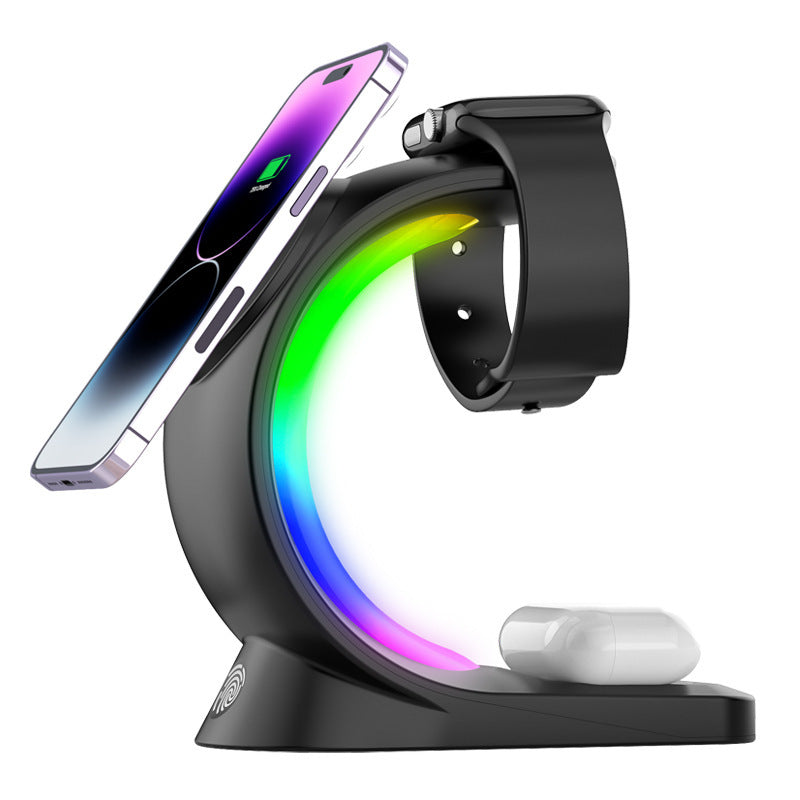 4 In 1 Magnetic Wireless Charger Fast Charging For Smart Phone Crimson Medea