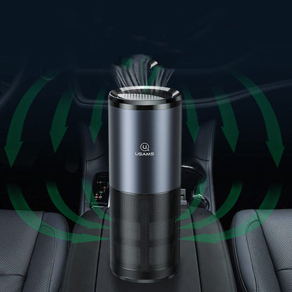 Car Air Purifier Ionizer Negative Ion Car Air Freshener Maroon Asteria