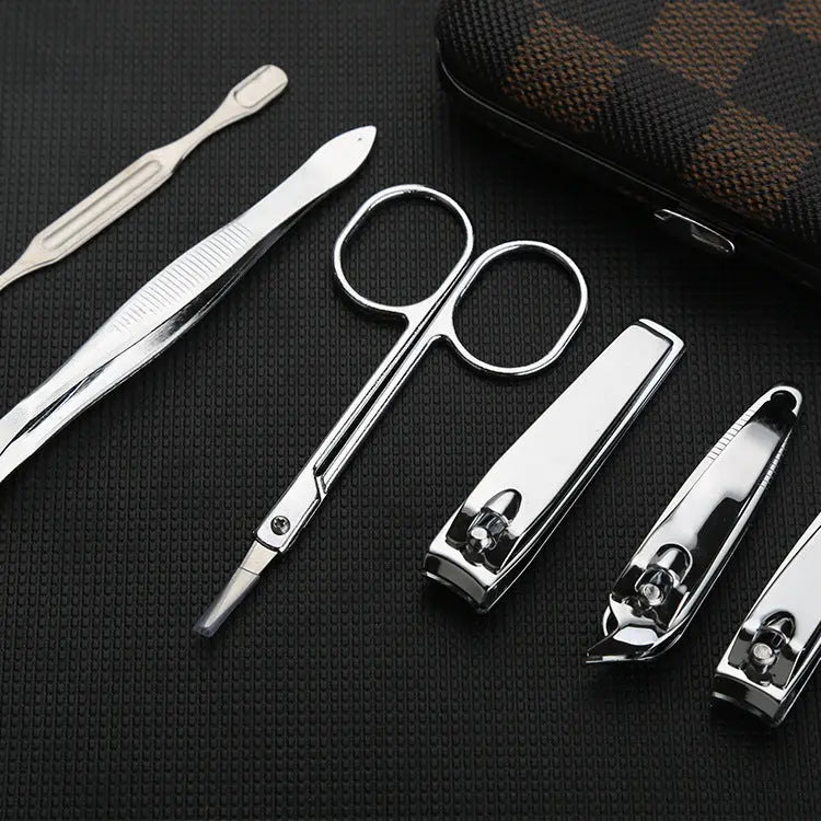 Checkered 10-piece set nail set AliExpress
