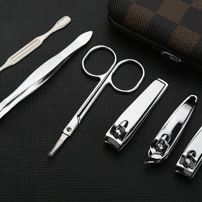 Checkered 10-piece set nail set AliExpress