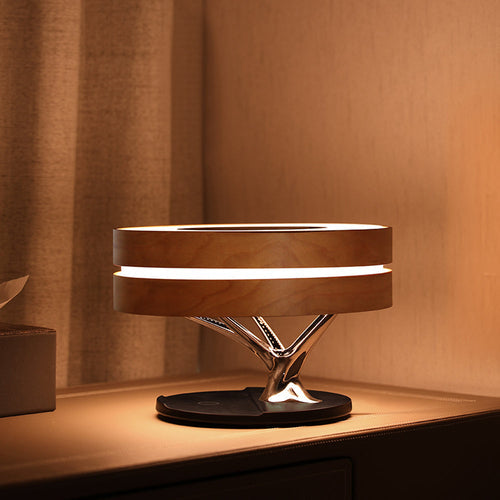 Smart Round Audio Bluetooth Speaker Night Light WiFi LED Ring Wireless Harlequin Iolaus