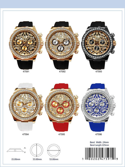 53MM Milano Expressions Iced Out Silicon Band Orchid Millie