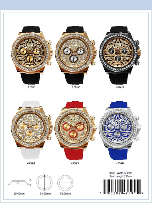 53MM Milano Expressions Iced Out Silicon Band Orchid Millie