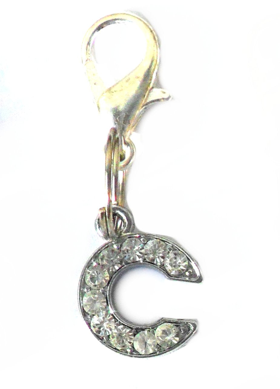 A-Z Crystal Letter Pet Charms Salmon Oscar