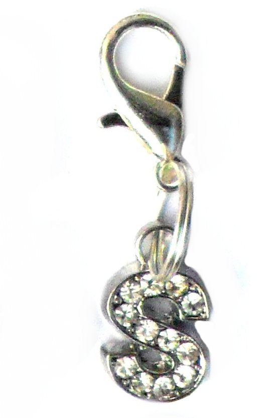 A-Z Crystal Letter Pet Charms Salmon Oscar