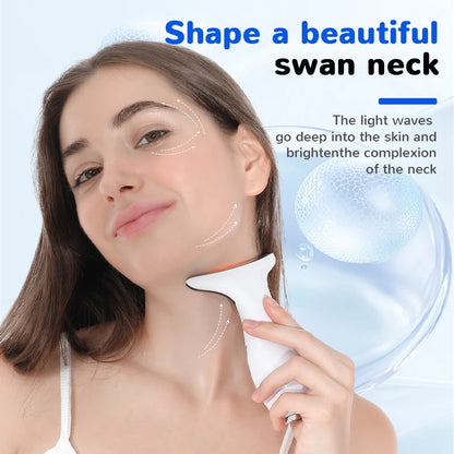 7 Colors Anti Wrinkle Facial Massager Neck Face Beauty Device Skin Maroon Asteria