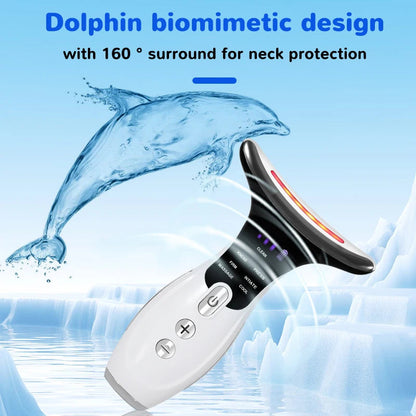 7 Colors Anti Wrinkle Facial Massager Neck Face Beauty Device Skin Maroon Asteria