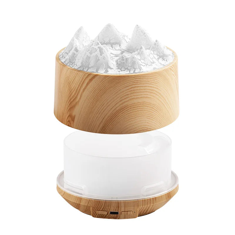 New Volcanic Crack Aromatherapy Wood Grain Humidifier Home Office Maroon Asteria
