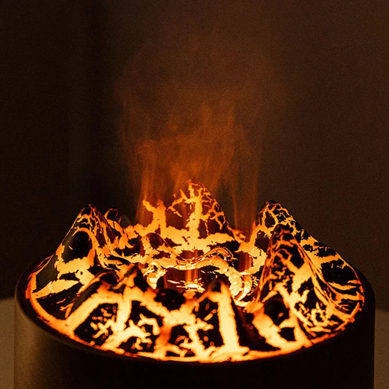 New Volcanic Crack Aromatherapy Wood Grain Humidifier Home Office Maroon Asteria