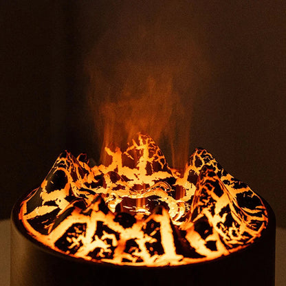 New Volcanic Crack Aromatherapy Wood Grain Humidifier Home Office Maroon Asteria