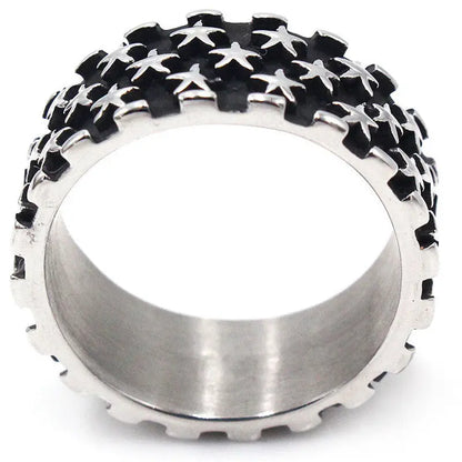 Retro Men's Titanium Steel Ring TrendyDomineering Steel AliExpress