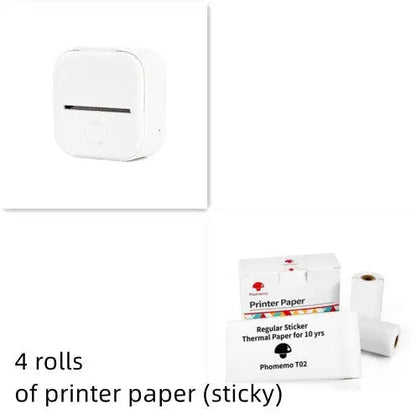 Portable Mini Thermal Label Printer Home Photo Printer Student Wrong Question Printer Bluetooth-compatible Mini Label Printer Price Tag AliExpress