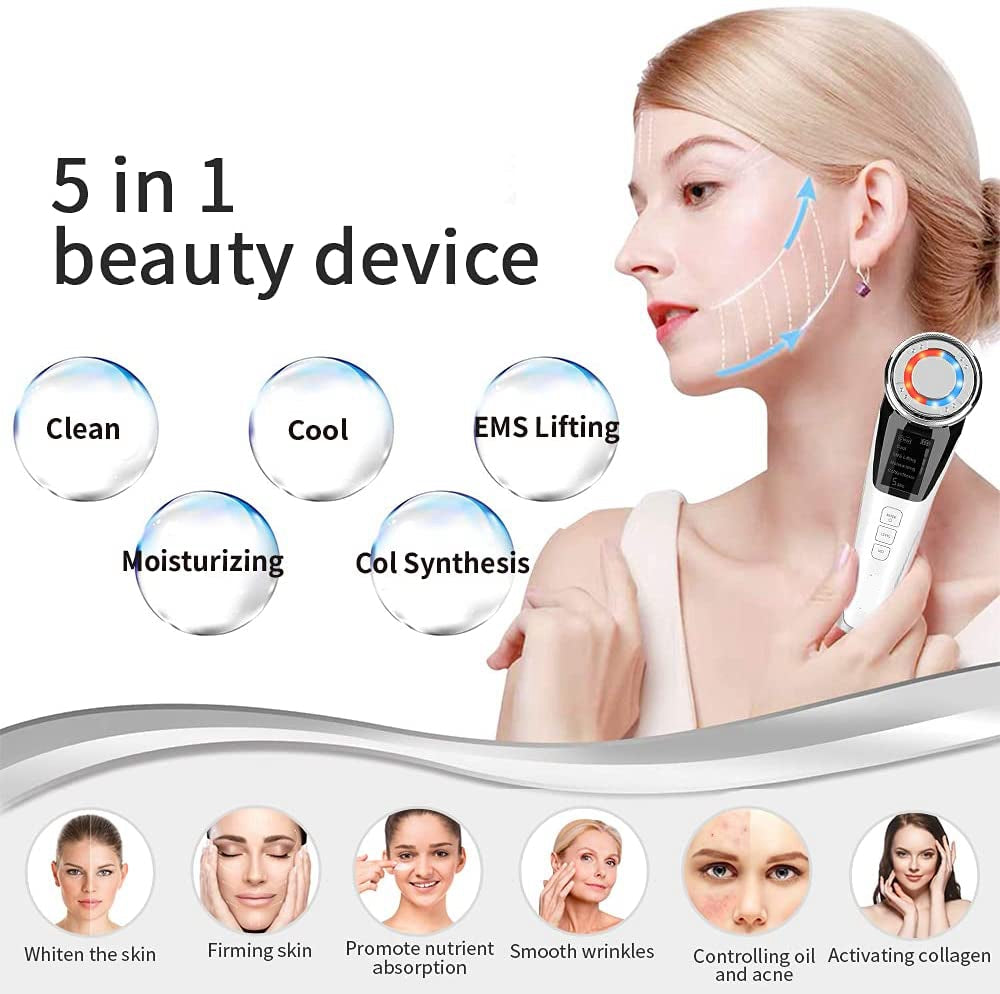 Cosmetic Ultrasonic Device Wrinkle Remover Face Care Teal Simba