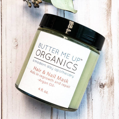 Hair & Nail Mask for long hair growth and healthy White Smokey