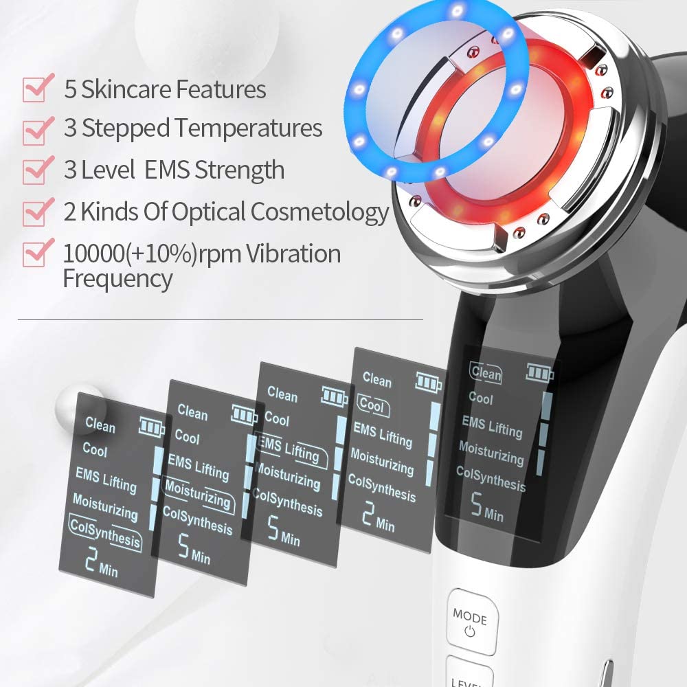 Cosmetic Ultrasonic Device Wrinkle Remover Face Care Teal Simba