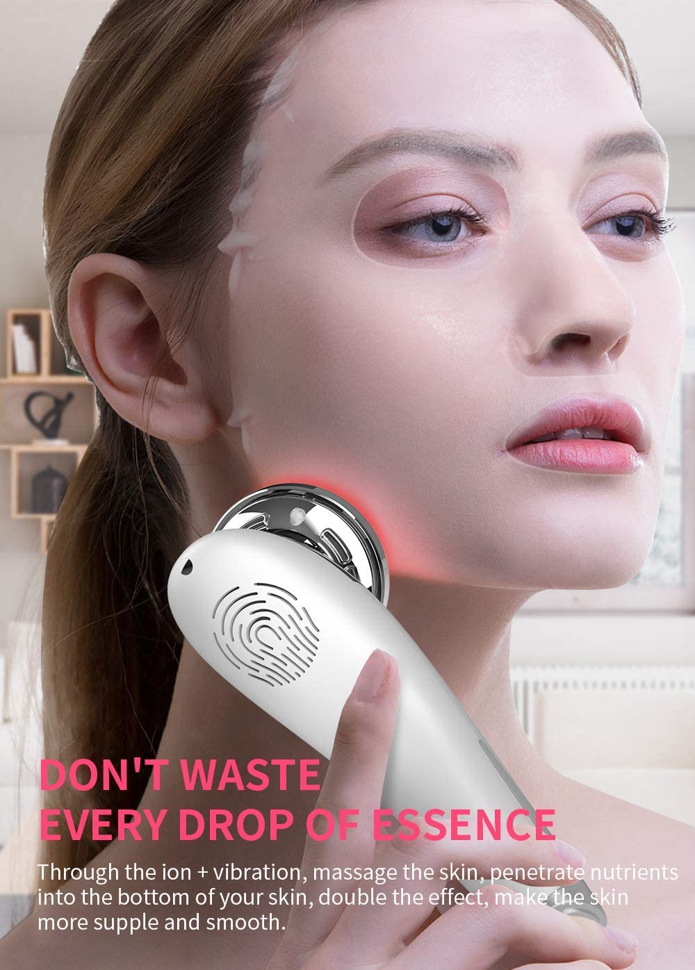 Cosmetic Ultrasonic Device Wrinkle Remover Face Care Teal Simba