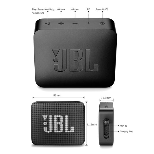 JBL GO 2 Wireless Bluetooth Speaker IPX7 Waterproof With Mic Teal Simba