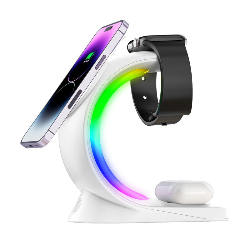4 In 1 Magnetic Wireless Charger Fast Charging For Smart Phone Crimson Medea
