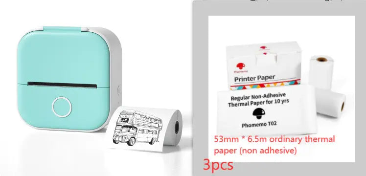 Portable Mini Thermal Label Printer Home Photo Printer Student Wrong Question Printer Bluetooth-compatible Mini Label Printer Price Tag AliExpress