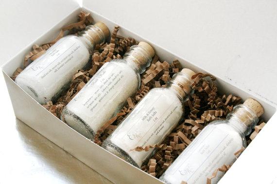 Bath Salt Gift, Spa Gift Set Maroon Oliver