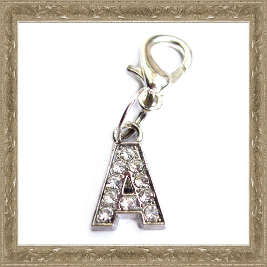 A-Z Crystal Letter Pet Charms Salmon Oscar