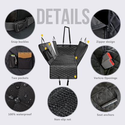 Waterproof Pet Car Seat Covers Yellow Pandora
