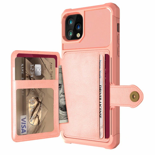 360 Protection Magnetic Leather Wallet Armor Case for iPhone Yellow Pandora